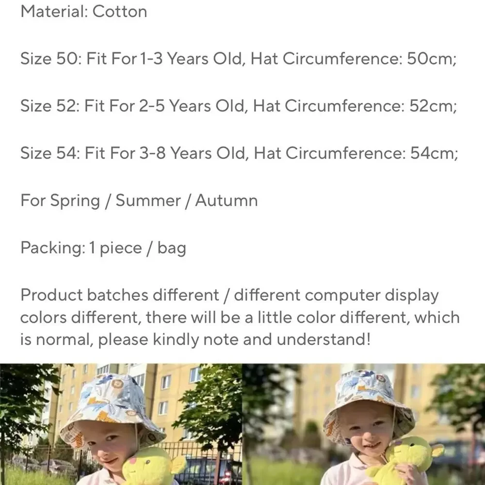 New toddler boy girl construction trucks bucket hat 1-3 years